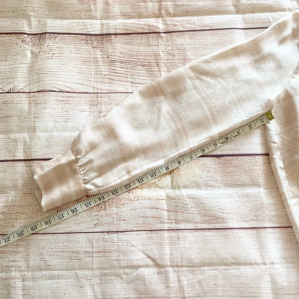 Veronica Beard Natural Bahia Silk Blouse - 6 - Picture 11 of 15